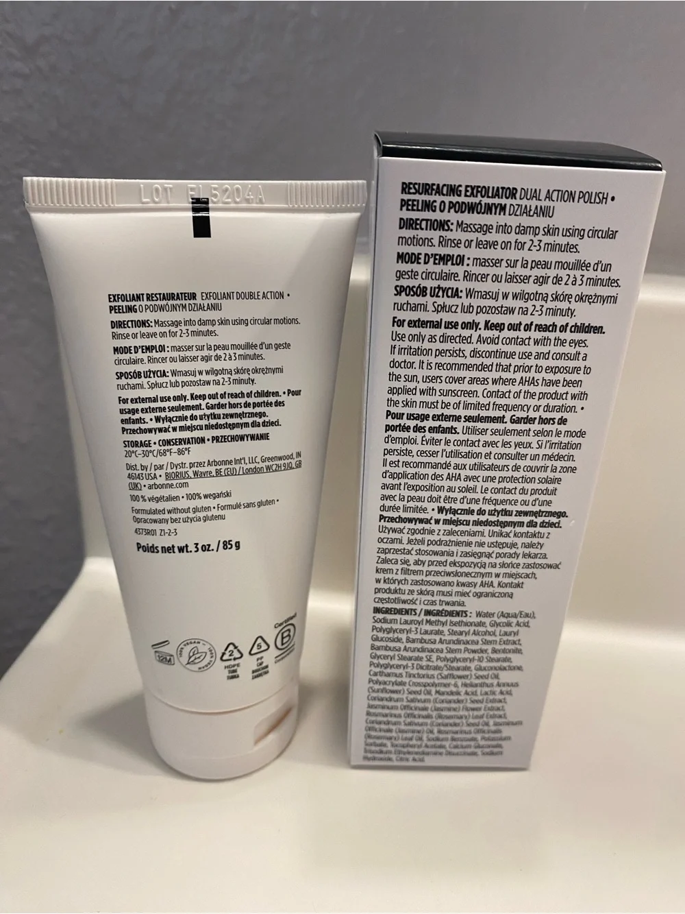Arbonne Derm Results Solutions Resurfacing Exfoliator - White